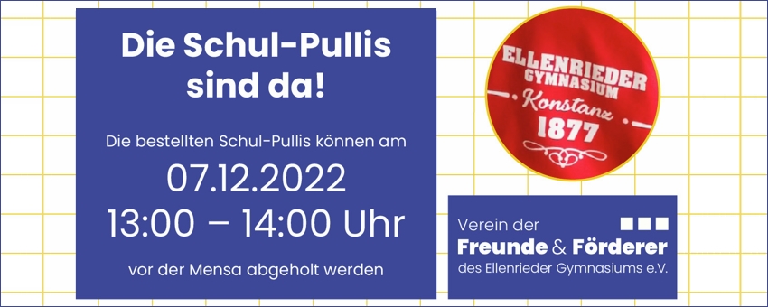Die Schul-Pullis sind da!