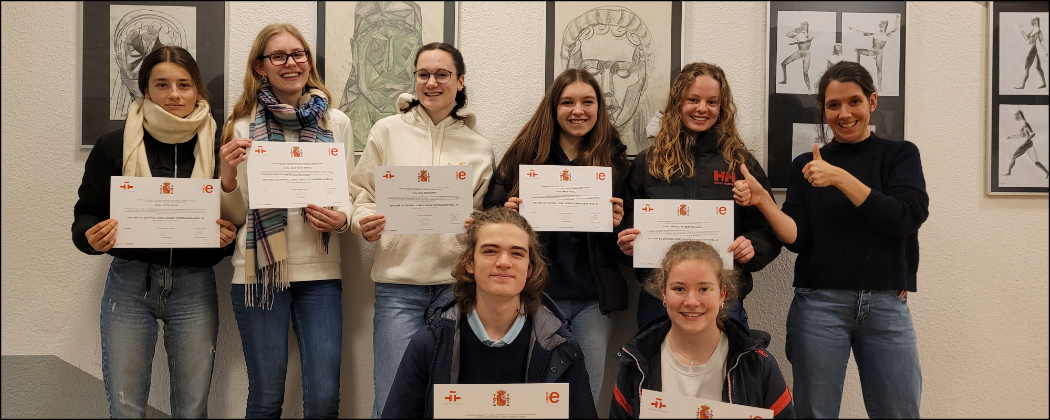 Schüler:innen der Jg. 1 erhalten ihr DELE-Zertifikat!