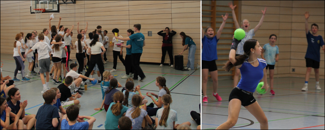 Spannende Spiele beim Völkerballturnier der Unterstufe