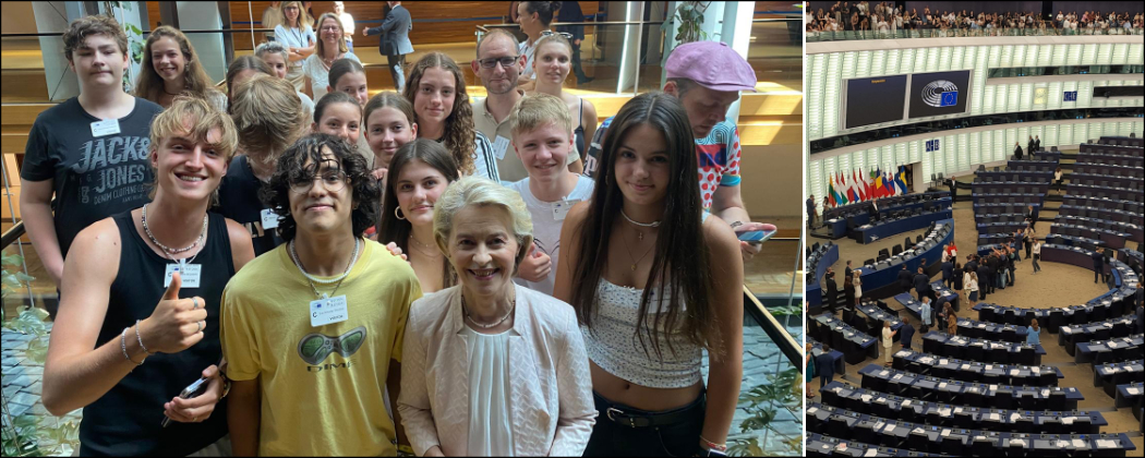 Die 10b trifft Ursula von der Leyen in Straßburg